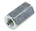 24mm Bright Zinc Plated Steel Coupling Nut, M8