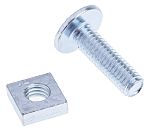 Bright Zinc Plated Steel Roofing Bolt, M6 x 20mm