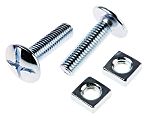 Bright Zinc Plated Steel Roofing Bolt, M8 x 30mm