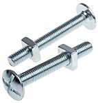 Zn plated steel roofing bolt&amp;nut,M8x60mm