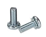 RS PRO M6 x 16mm Zinc Plated Steel Pan Head Sems Screw, External Tooth Washer