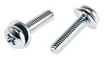 RS PRO M3 x 12mm Zinc Plated Steel Pan Head Sems Screw, Plain Washer