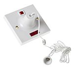White double pole ceiling switch, 45A