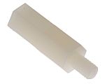 Separador roscado hexagonal Macho/Hembra RS PRO, M4 x M4, long. 19mm, rosca macho 6mm, de Nylon 66