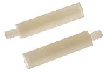 Separador roscado hexagonal Macho/Hembra RS PRO, M4 x M4, long. 30mm, rosca macho 6mm, de Nylon 66