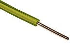 RS PRO Green/Yellow 1.5mm² Hook Up Wire, 15 AWG, 1/1.38 mm, 100m, PVC Insulation