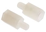 Separador roscado hexagonal Macho/Hembra RS PRO, M4 x M4, long. 10mm, rosca macho 6mm, de Nylon 66