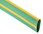 RS PRO Heat Shrink Tubing, Green/Yellow 25.4mm Sleeve Dia. x 1.2m Length 2:1 Ratio