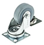 Guitel Hervieu Braked Swivel Castor Wheel, 40kg Capacity, 50mm Wheel