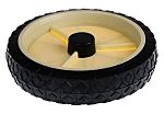 Guitel Hervieu Black, White Rubber Trolley Wheel, 50kg