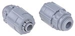 RS PRO Straight, Conduit Fitting, 10mm Nominal Size, M12, Nylon 66, Grey IP55 rating