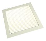 RS PRO White Aluminium Grille, Eggcrate Slat, 300 x 300mm