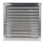 Rejilla de ventilación de lamas paralelas RS PRO de Aluminio Plateado, 494 x 494 x 17mm