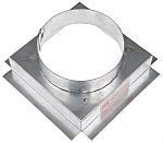 Spigot plate for duct fans,125x125mm/4in