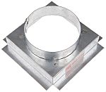 Placa de Vástago de Acero galvanizado, Ø 125 x 125mm