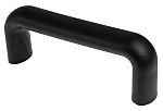Tirador RS PRO de Plástico Negro, 137mm x 50 mm x 25mm, fijaciones ocultas, distancia entre ejes 120mm