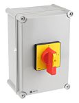 RS PRO 4P Pole DIN Rail Isolator Switch - 32A Maximum Current, 11kW Power Rating, IP65