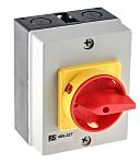 RS PRO 4P Pole DIN Rail Isolator Switch - 32A Maximum Current, 11kW Power Rating, IP65