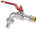 RS PRO Chrome Plated Brass Lever Bib Tap, 1/2in