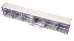 RS PRO 6 Tilt Drawer Unit, PP, 112mm x 600mm x 91mm