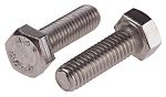 RS PRO Plain Stainless Steel, Hex Bolt, M5 x 16.0mm