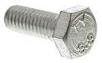 RS PRO Bright Zinc Plated Steel, Hex Bolt, M6 x 16.0mm