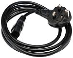 RS PRO Straight IEC C13 Socket to Straight Plug Power Cord, 1.8m