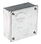 Caja Adaptable RS PRO, Acero, Acabado Galvanizado, 8 orificios, long. 100mm, anch. 100 mm, prof. 50mm, orificio 20/25mm