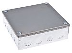 RS PRO Steel Galvanised Adaptable Box, 150mm x 150mm x 50mm 20/25mm Knockout Size