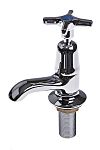 Pegler Yorkshire Chrome Plated Brass Twist Handle Cold Basin Tap, 1/2in