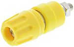 Hirschmann Test & Measurement Yellow Female Banana Plug - Screw, 60V dc