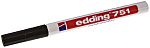 Edding Siyah 1 → 2mm İnce Uçlu Marker Kalem, Cam, Metal, Plastik, Ahşap İle Uyumlu