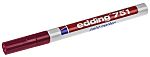 Edding Red 1 → 2mm Fine Tip Paint Marker Pen for use with Glass, Metal, Plastic, Wood