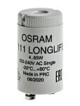 Osram Floresan Işık Etkinleştiricisi, 21,5mm Çapında, 40,3 mm Uzunluğunda, Parlak, 220 → 240 V ac, 65 W