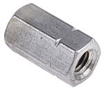 18mm Plain Stainless Steel Coupling Nut, M6, A2 304