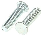 RS PRO Steel Zinc plated & clear Passivated Self Clinching Stud, M3, length-12mm