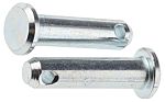 RS PRO 19.05mm Bright Zinc Plated Steel Clevis Pin, 4.76mm Diameter