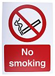 Plastic No Smoking Prohibition Sign, No Smoking, English