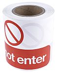 Tape 'DO NOT ENTER',Red/white 100mx150mm