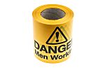 RS PRO Black/Yellow Polyethylene 100m Hazard Tape
