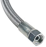 RS PRO 500mm Galvanized Steel Overbraid Hydraulic Hose Assembly, 180bar Max Pressure