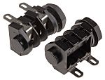 RS PRO Jack Connector 6.35 mm Panel Mount Mono Socket, 2Pole