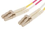 RS PRO LC to LC Duplex Multi Mode OM4 Fibre Optic Cable, 900μm, Violet, 5m