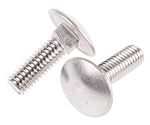 Plain Stainless Steel Coach Bolt, M6 x 20mm