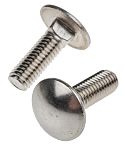 Plain Stainless Steel Coach Bolt, M8 x 25mm