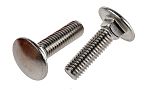 Plain Stainless Steel Coach Bolt, M10 x 40mm