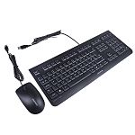 Juego de teclado y ratón CHERRY JD-0800GB-2, Negro, Cableado, QWERTY (UK), Estándar, USB