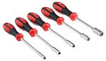 RS PRO Hex Nut Driver Set, 6 mm, 7 mm, 8 mm, 10 mm, 13 mm Tip, 125 mm Blade, 225 (6 mm C-PLUS Nut Driver) mm, 235 (10