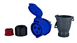 Amphenol Industrial, Easy & Safe IP44 Blue Cable Mount 2P + E Industrial Power Socket, Rated At 32A, 230 V