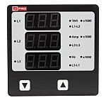 RS PRO LED Digital Panel Multi-Function Meter for Current, Frequency, On Hour, RPM, Run Hour, Voltage, 92mm x 92mm